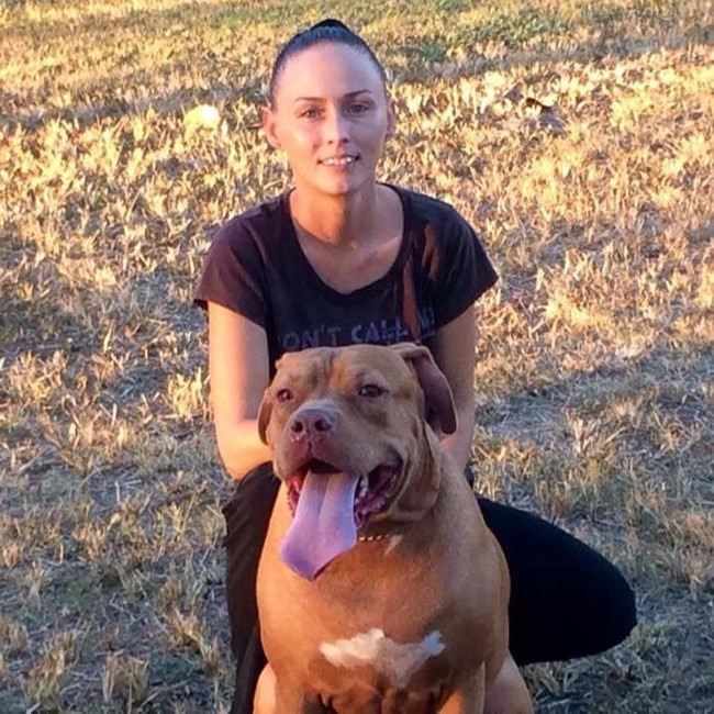 Lonerganne St resident Annmarie Walters, 34, had her arm severed in an attack by her pitbull on Friday. Picture: Supplied.