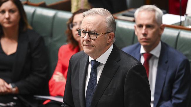 Anthony Albanese delivered a national apology to thalidomide survivors in the House of Representatives at Parliament House in Canberra this week. Picture: NCA NewsWire / Martin Ollman