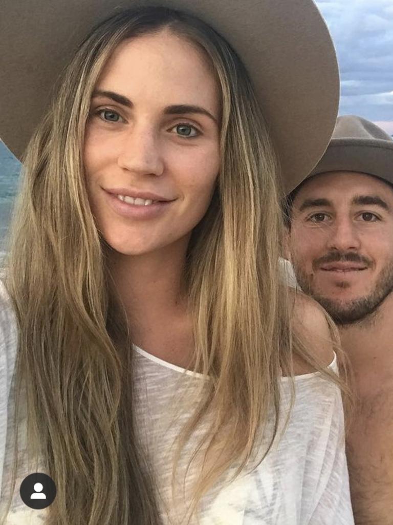 Dragons NRL playmaker Ben Hunt and his wife Bridget.