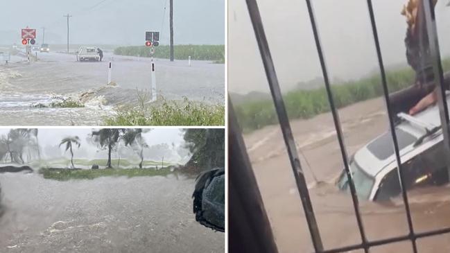 ‘400mm coming’: Flash floods, cars swallowed as deluge slams 700km of Qld coastline