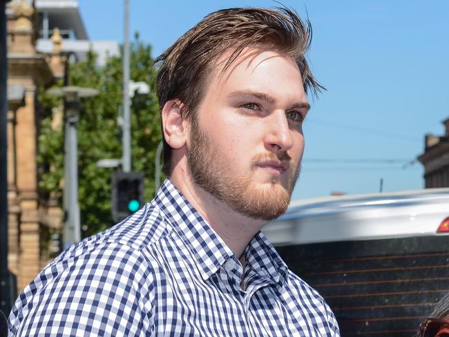 ADELAIDE, AUSTRALIA - NewsWire Photos JANUARY 11, 2020: Marcus Cappo leaves the Adelaide Magistrates Court where he is facing child sexual exploitation charges. Picture: NCA NewsWire / Brenton Edwards