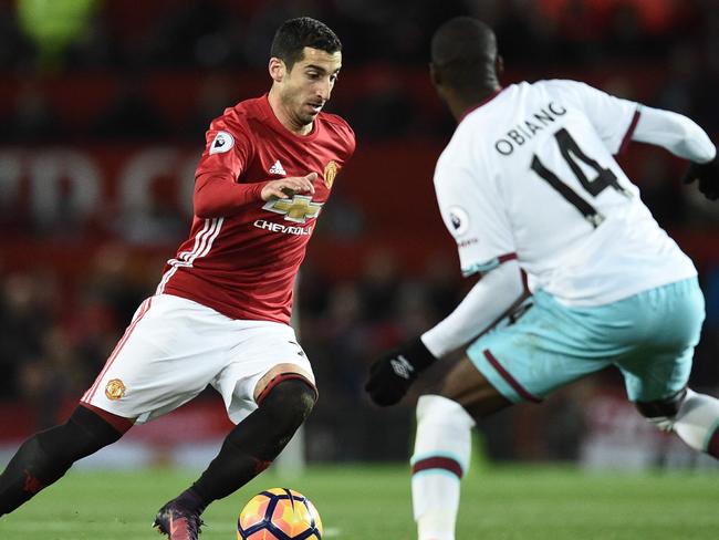 Manchester United's Armenian midfielder Henrikh Mkhitaryan (L) was excellent.