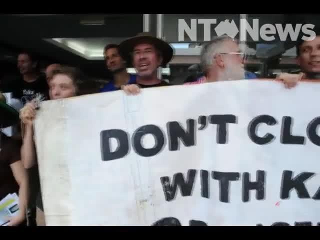 Protesters call for miner to get out of Kakadu