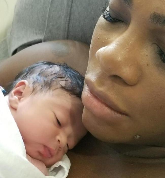 Serena Williams with daughter Alexis Olympia Ohanian Jr.