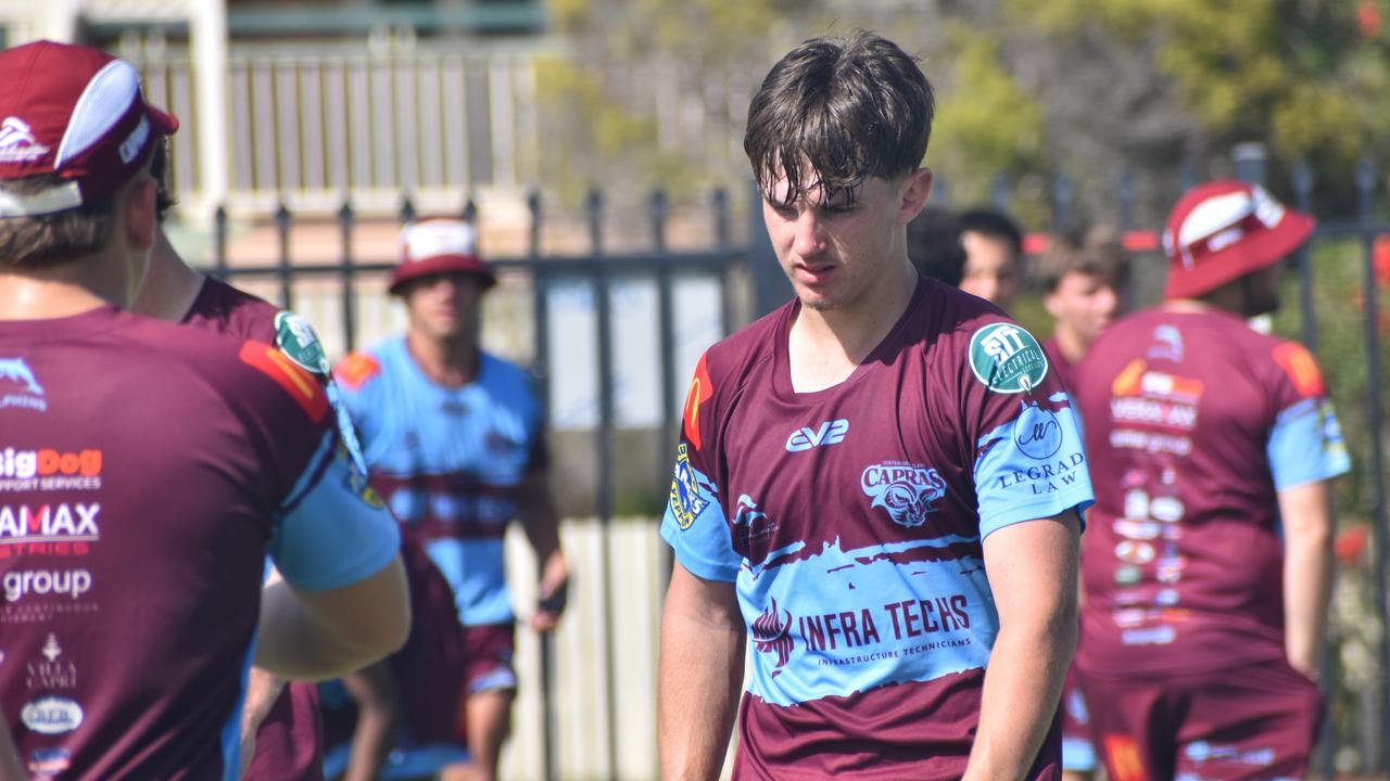 CQ Capras under-17 boys squad at a pre-season training session at The Cathedral College, Rockhampton, on December 7, 2024.