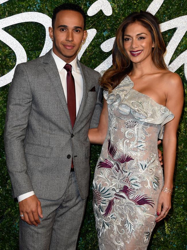 Lewis Hamilton and Nicole Scherzinger.