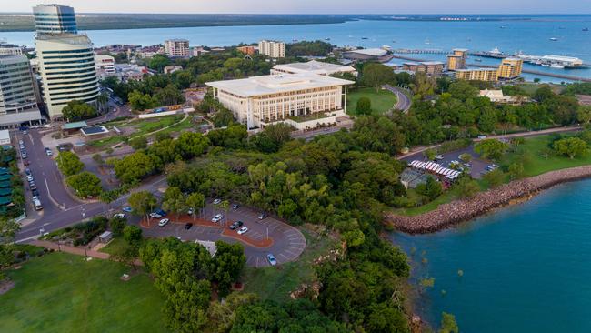 Darwin's Esplanade including the site of the proposed Darwin RSL development and Deckchair Cinema.Picture: Che Chorley