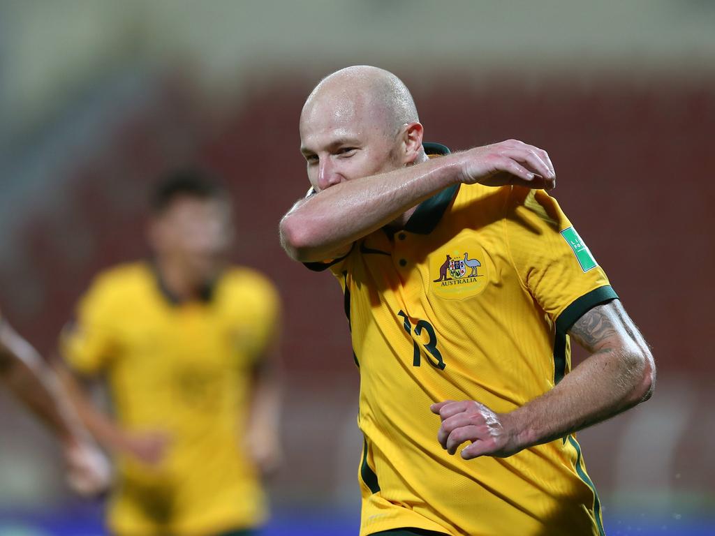 Aaron Mooy is back in the Socceroos squad. Picture: Adil Al Naimi/Getty Images
