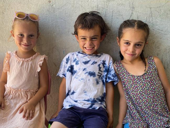 **Pic Ed note - we donÃt have agreement to name two of these three kids but their mum did agree they could be photographed.**Aisha, (far right), aged 9, with her sister, aged four, and her six-year-old brother. Their mother is Mariam Dabboussy, from Sydney. Picture: Ellen Whinnett / The Australian