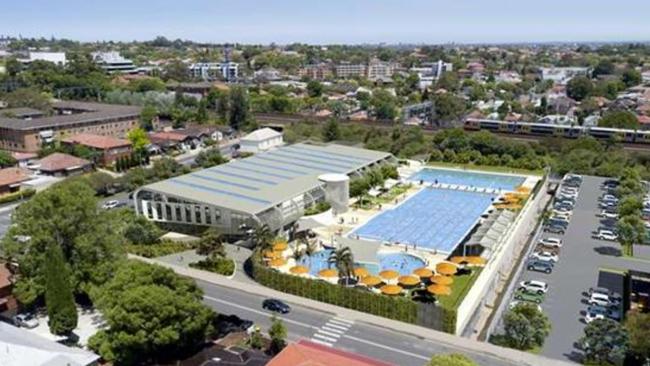 A concept images showing what the redeveloped Ashfield Aquatic Centre will look like