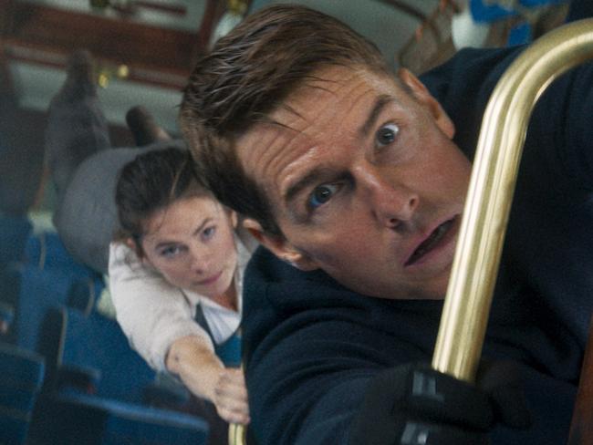 Tom Cruise and Hayley Atwell in Mission: Impossible Dead Reckoning Part One from Paramount Pictures and Skydance.