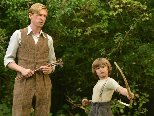 Domhnall Gleeson and Will Tilston form a father and son bond in Goodbye Christopher Robin. Picture: David Appleby/Fox Searchlight Pictures