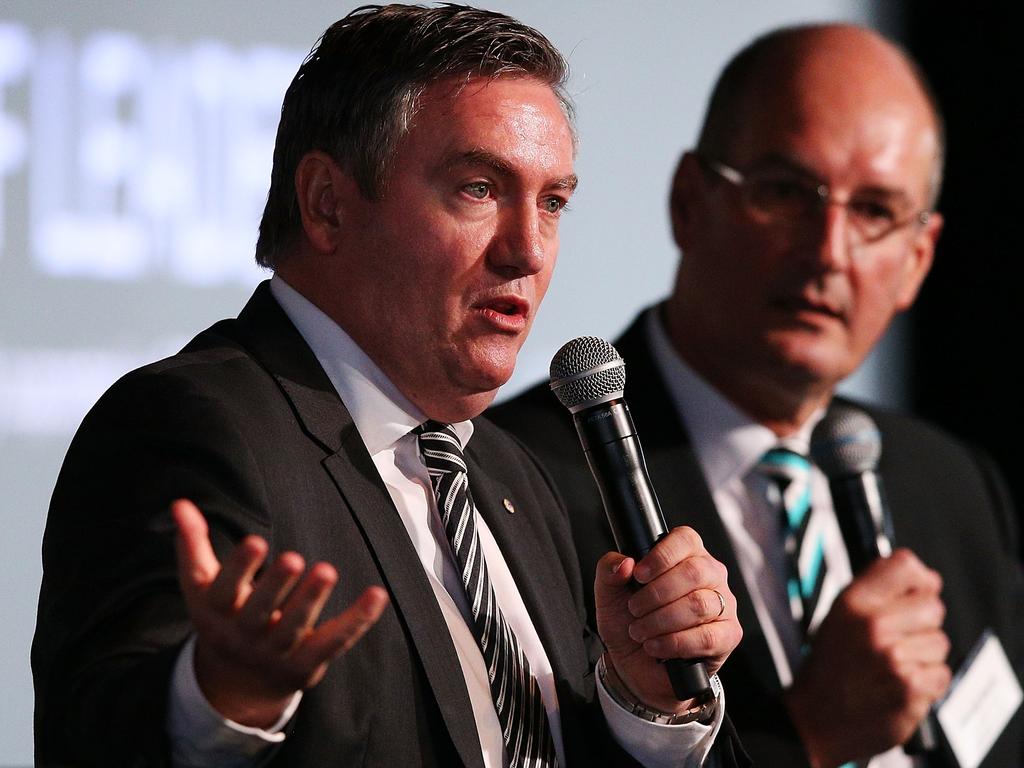 Eddie McGuire and Port Adelaide President David Koch speak at The Importance of Leadership Business Networking Lunch.