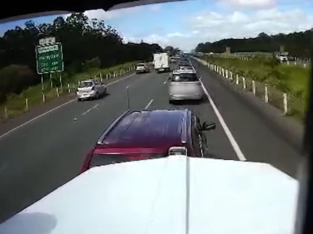 Transport and Main Roads Queensland shared the footage as a warning to other drivers. Picture: Supplied