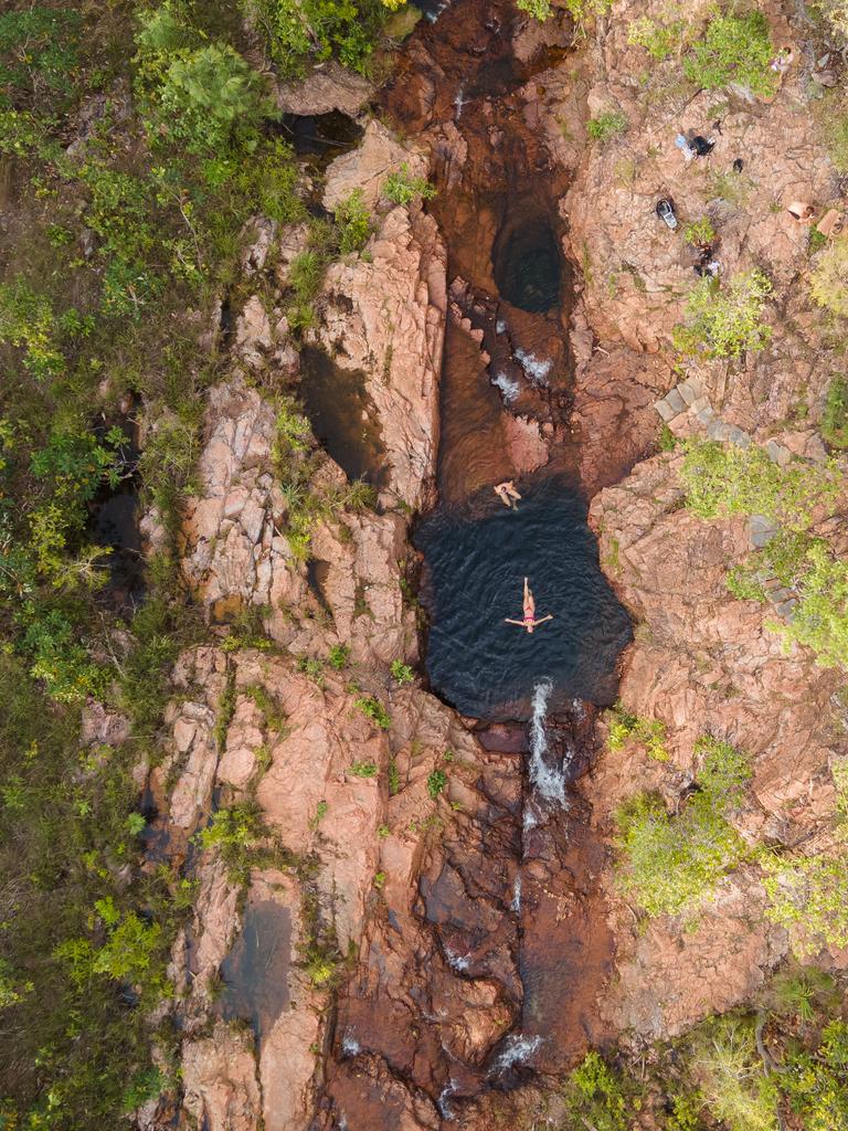 The water holes are mostly deserted in shoulder season. Picture: Tourism NT/Tourism Australia