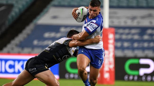 Canterbury Bulldogs' Jake Averillo: 2020 NRL Round 02 - Canterbury-Bankstown Bulldogs v North Queensland Cowboys, ANZ Stadium, 2020-03-19. Digital image by Grant Trouville � NRL Photos