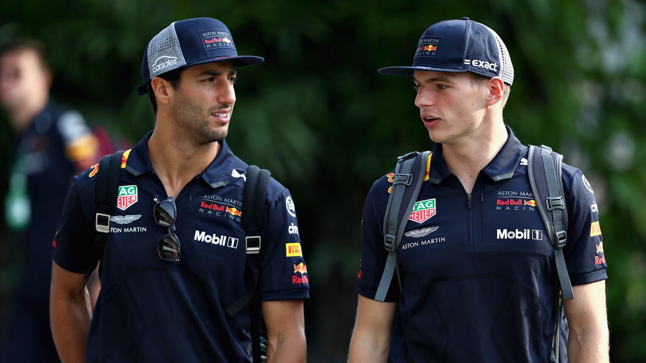 Daniel Ricciardo and Max Verstappen were teammates for three years. Picture: Lars Baron