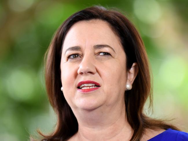 BRISBANE, AUSTRALIA - NewsWire Photos - FEBRUARY 17, 2021.Queensland Premier Annastacia Palaszczuk speaks during a press conference at Parliament House in Brisbane. Picture: NCA NewsWire / Dan Peled