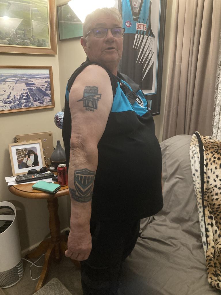 Port Adelaide tattoo: Kym Goldsmith