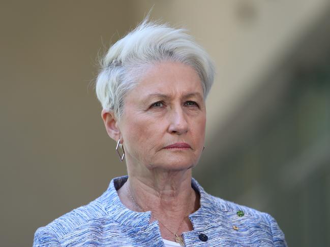 Kerryn Phelps at a Press conference at Parliament House in Canberra. Picture Kym Smith