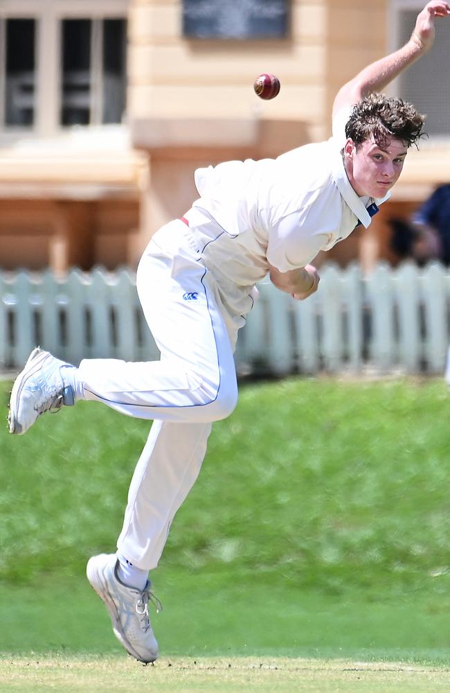 Nudgee college bowler Angus McLean.