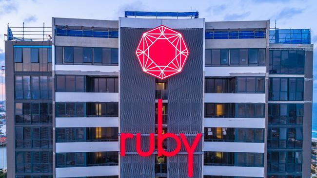 Drone aerial images of Ruby tower 1 of the Ruby Collection. Supplied by Ralan Group