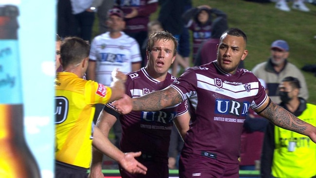 Addin Fonua-Blake was suspended for two weeks after his foul-mouthed outburst at referee Grant Atkins.