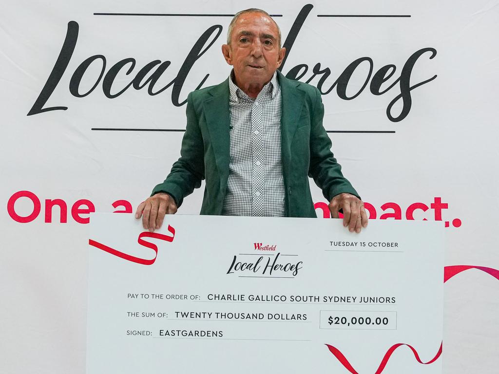 Charlie Gallico, aka Reggie the Rabbit with a $20,000 cheque. Picture: Supplied