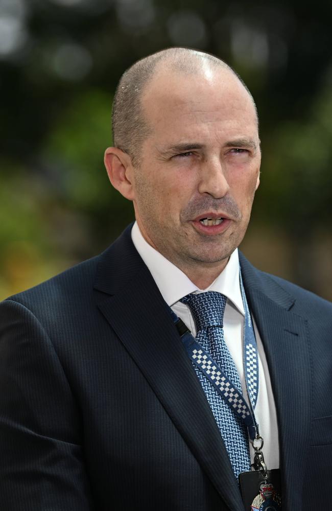 Moreton District Crime Group Detective Inspector Ben Fadian. Picture: Lyndon Mechielsen/Courier Mail