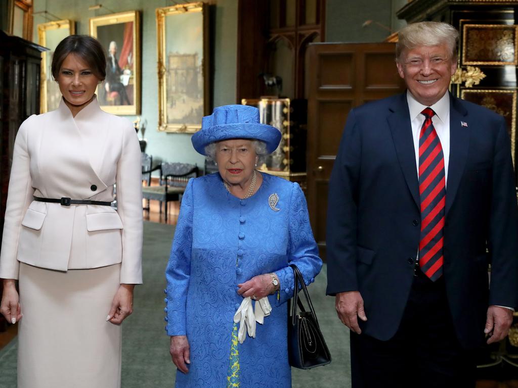 This time Donald Trump will meet with Prince Harry as well as the Queen. Picture: Steve Parsons / POOL / AFP.