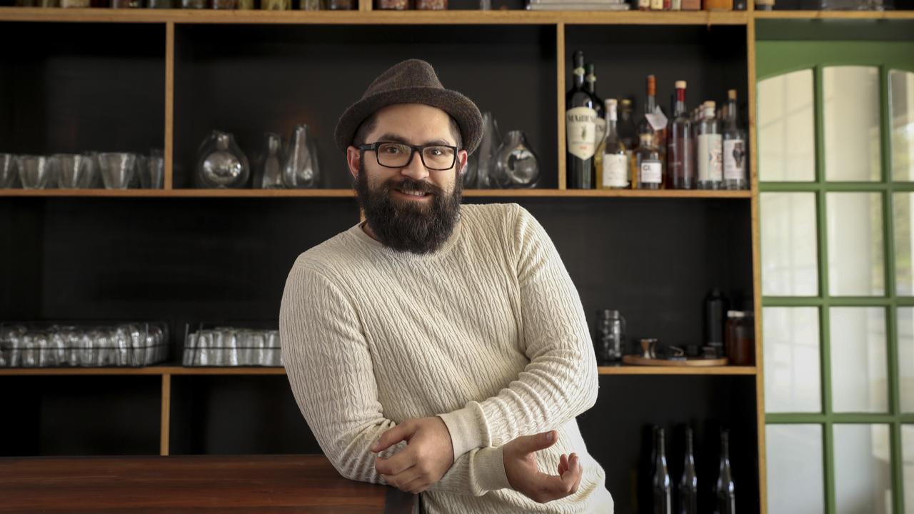 Aaron Fenwick when he opened the doors his new natural wine bar, The Summertown Aristologist. Picture: Matt Turner