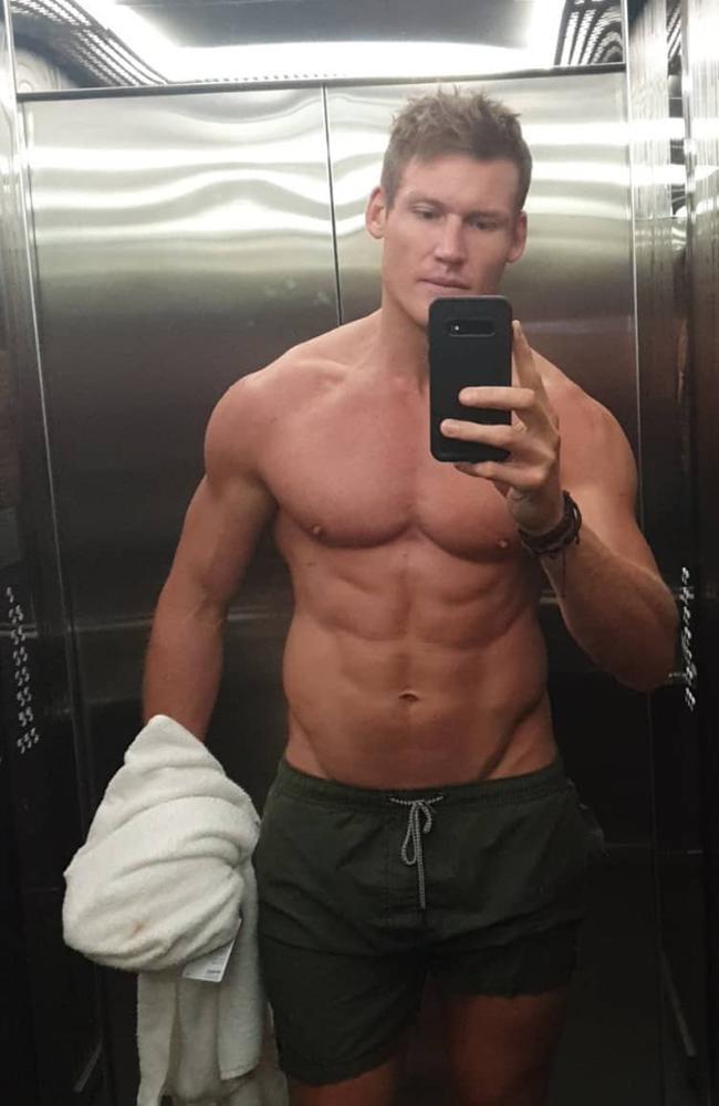 He also doesn’t mind a topless selfie or two. Picture: Instagram.