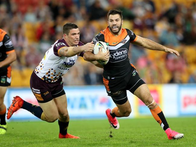 James Tedesco has been in up-and-down form for the Tigers. Picture: Darren England.