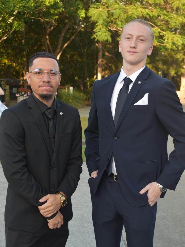 Orlando Franklin and Sam Horne at Runcorn State High School 2023 formal. Photos: Georgie Walker.