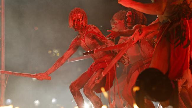 Celebrations were kicked off on Friday evening by First Light, a special welcome ceremony featuring Indigenous Australian dancers from NAISDA. Picture: NewsWire / John Appleyard