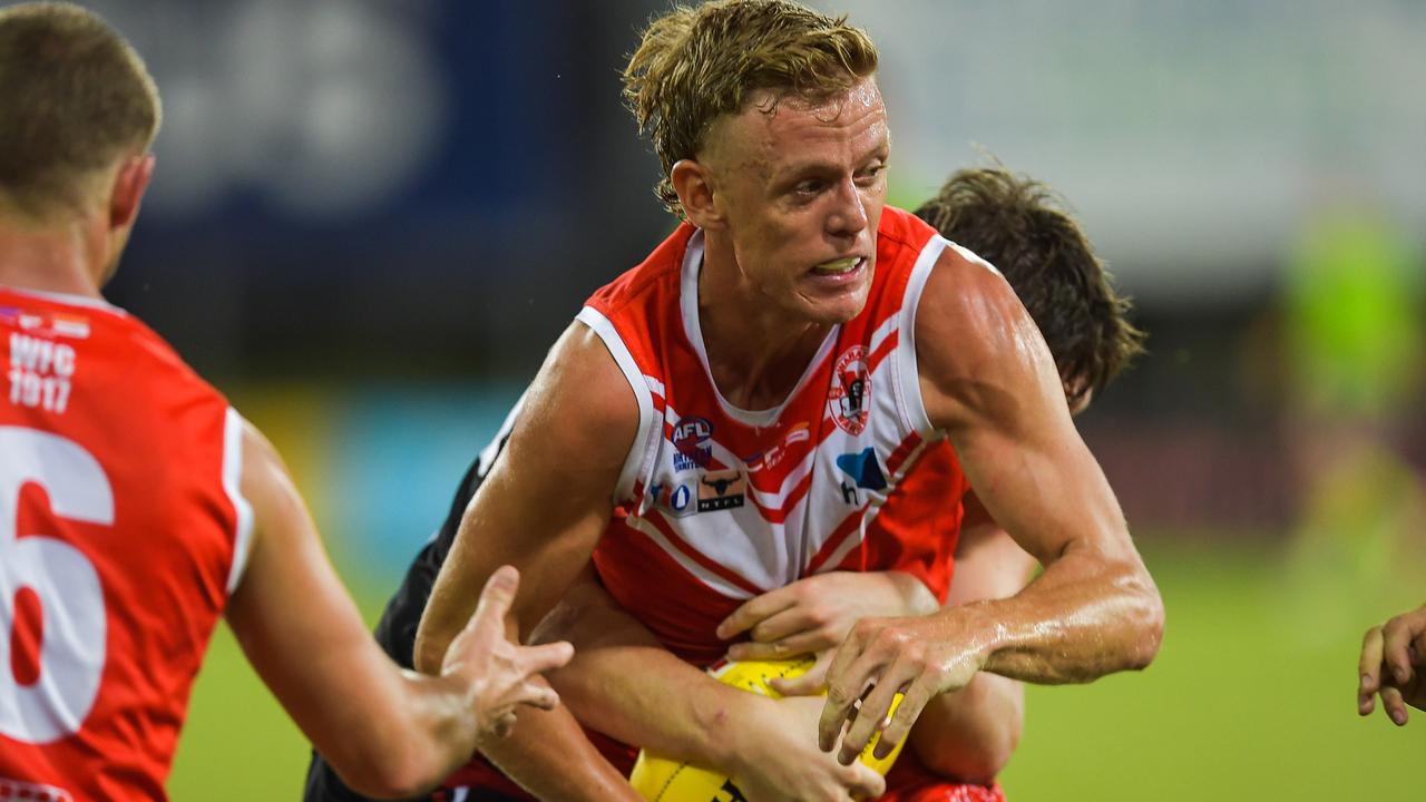 Waratah vs Southern Districts in the 2022-23 NTFL grand final. Picture PEMA TAMANG Pakhrin