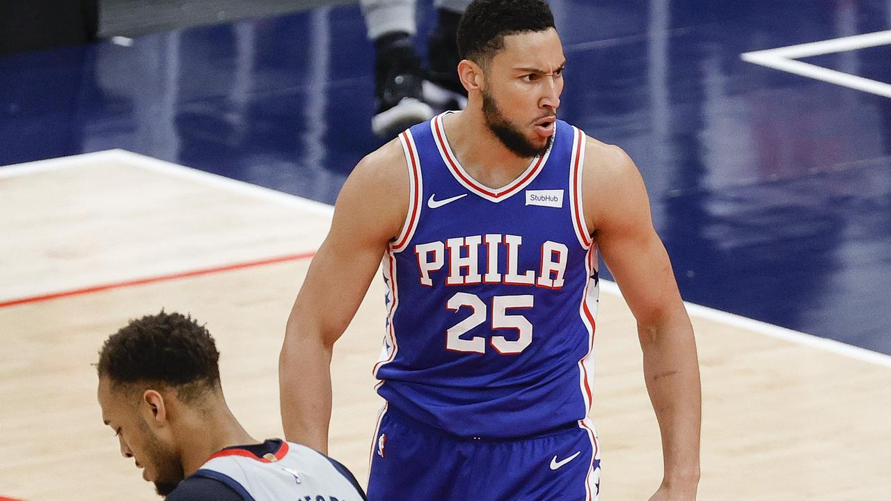 Ben Simmons’ messy trade standoff with the Philadelphia 76ers continues. Picture: Tim Nwachukwu / Getty Images / AFP