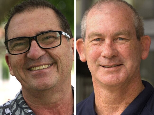 The closely watched fight between Bruce Devereaux (left) and Mick Curran for the Division 4 seat has come to a head, with preferences deciding Mr Curran as the final winner of the battle.