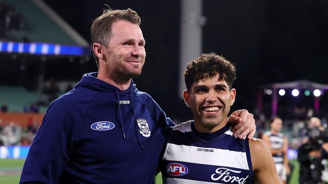 Patrick Dangerfield is set to be back this week. Picture: Sarah Reed/AFL Photos via Getty Images