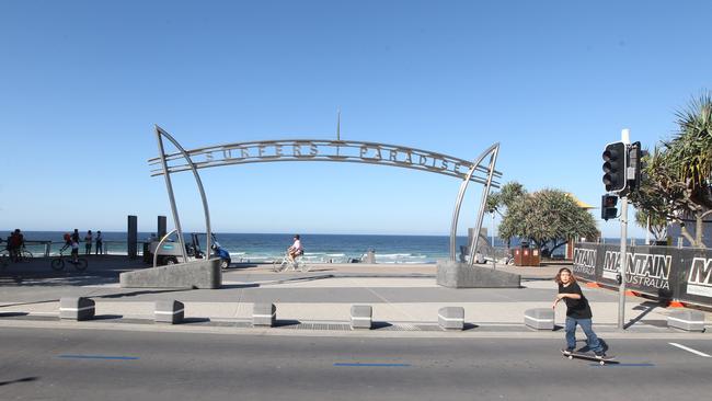 GSurfers Paradise in lockdown on 1 August 2021 Gold Coast Picture by Richard Gosling.