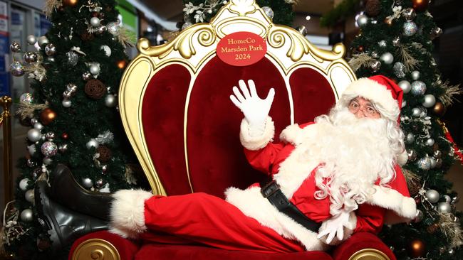 Sensory Santa Dale Pengelly at the Home CO shopping centre at Marsden. Picture: David Clark