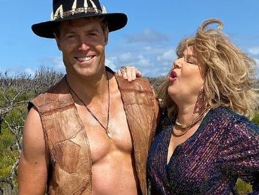 Dr Chris Brown poses with co-star Julia Morris