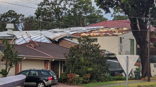 The roof has been ripped off Little Blessings Kindergarten in Caringbah. Picture: Supplied