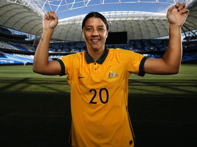 Portrait of Australian soccer star Sam Kerr at Allianz Stadium in Sydney where the MatildaÃs will play their first game there tomorrow night. 5.09.22 - Photo by Phil Hillyard(Image Supplied for One Time Editorial Use only - **NO ON SALES** - Â©Phil Hillyard )