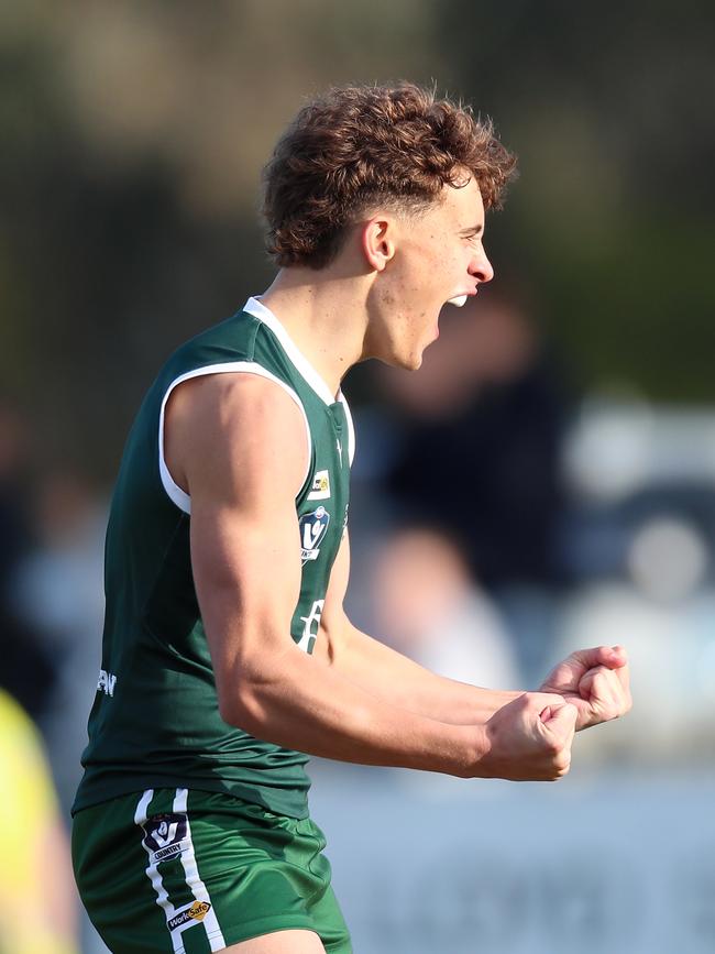 Cody Walker celebrates one of his two goals.