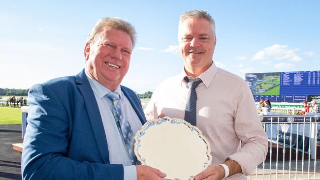 Owner Peter Walsh (left) and Simon Miller (right) have the racing world at their feet with Amelia’s Jewel.