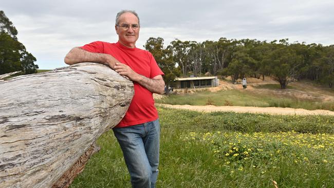 Peter Hardy invests his super and other money ethically and is also building an off-the-grid eco home. Picture: Keryn Stevens