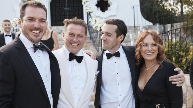 Karl with his brothers Peter (left) and Tom and sister Elise Pointon.