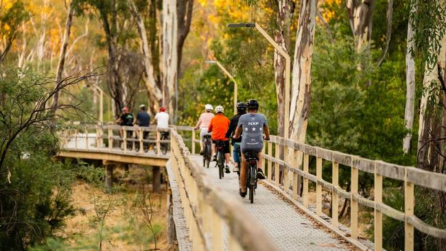 On your bike at Horseshoe Lagoon.