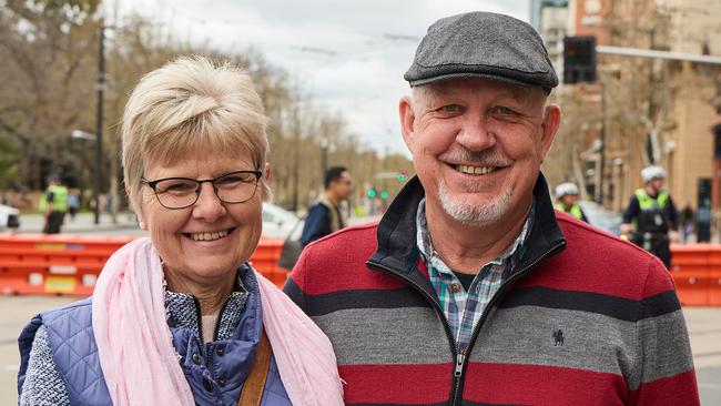 South Australians gathered at Parliament House, North Tce, to witness the Proclamation of the ascension of King Charles III. Picture: Matt Loxton
